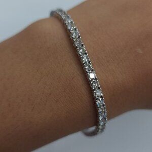 14Kt Gold 5 Ct Lab Grown Tennis Diamond Bracelet